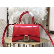 WOMEN'S HOURGLASS XS TOP HANDLE BAG Leather Red High