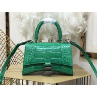 WOMEN'S HOURGLASS XS TOP HANDLE BAG Crocodile Green High