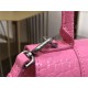 WOMEN'S HOURGLASS SMALL TOP HANDLE BAG Crocodile Pink High