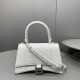 WOMEN'S HOURGLASS SMALL TOP HANDLE BAG Crocodile White High