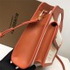 Mini Two-tone Canvas and Leather Pocket Bag Orange High