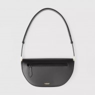 Small Leather Olympia Bag Black High