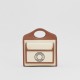 Mini Logo Graphic Canvas and Leather Pocket Bag Tan High