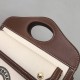 Mini Logo Graphic Canvas and Leather Pocket Bag Tan High