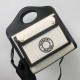 Mini Logo Graphic Canvas and Leather Pocket Bag Black High