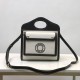 Mini Logo Graphic Canvas and Leather Pocket Bag Black High