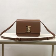 Small Leather TB Bag Small Tan High