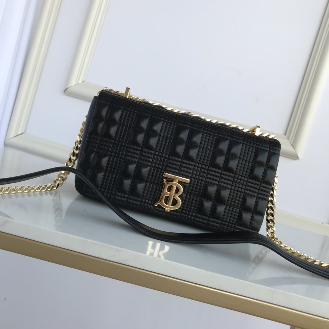 Small Quilted Lambskin Lola Bag Black High