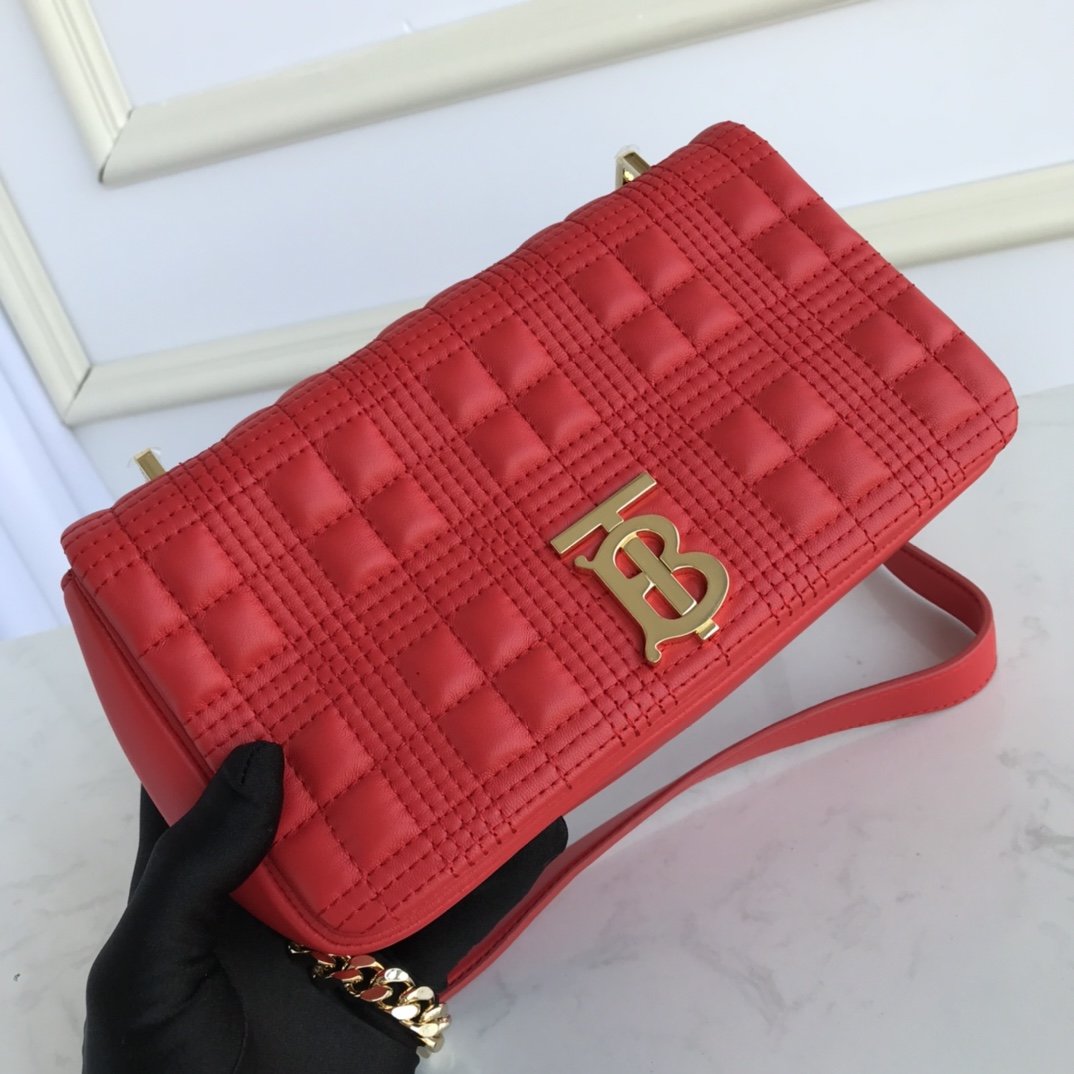 Small Quilted Lambskin Lola Bag Red High