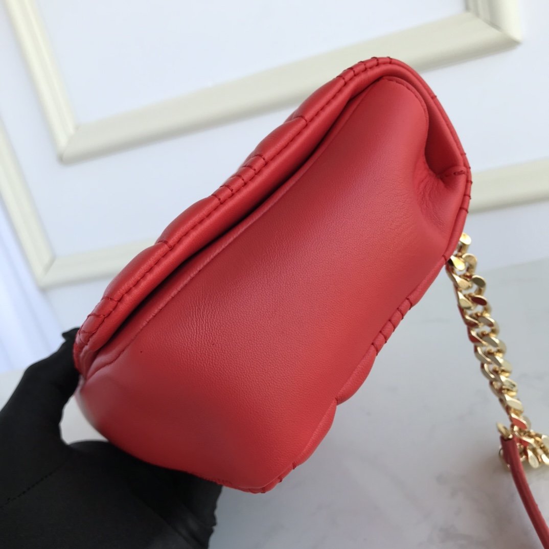 Small Quilted Lambskin Lola Bag Red High