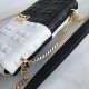 Small Quilted Two-tone Lambskin Lola Bag White Black High