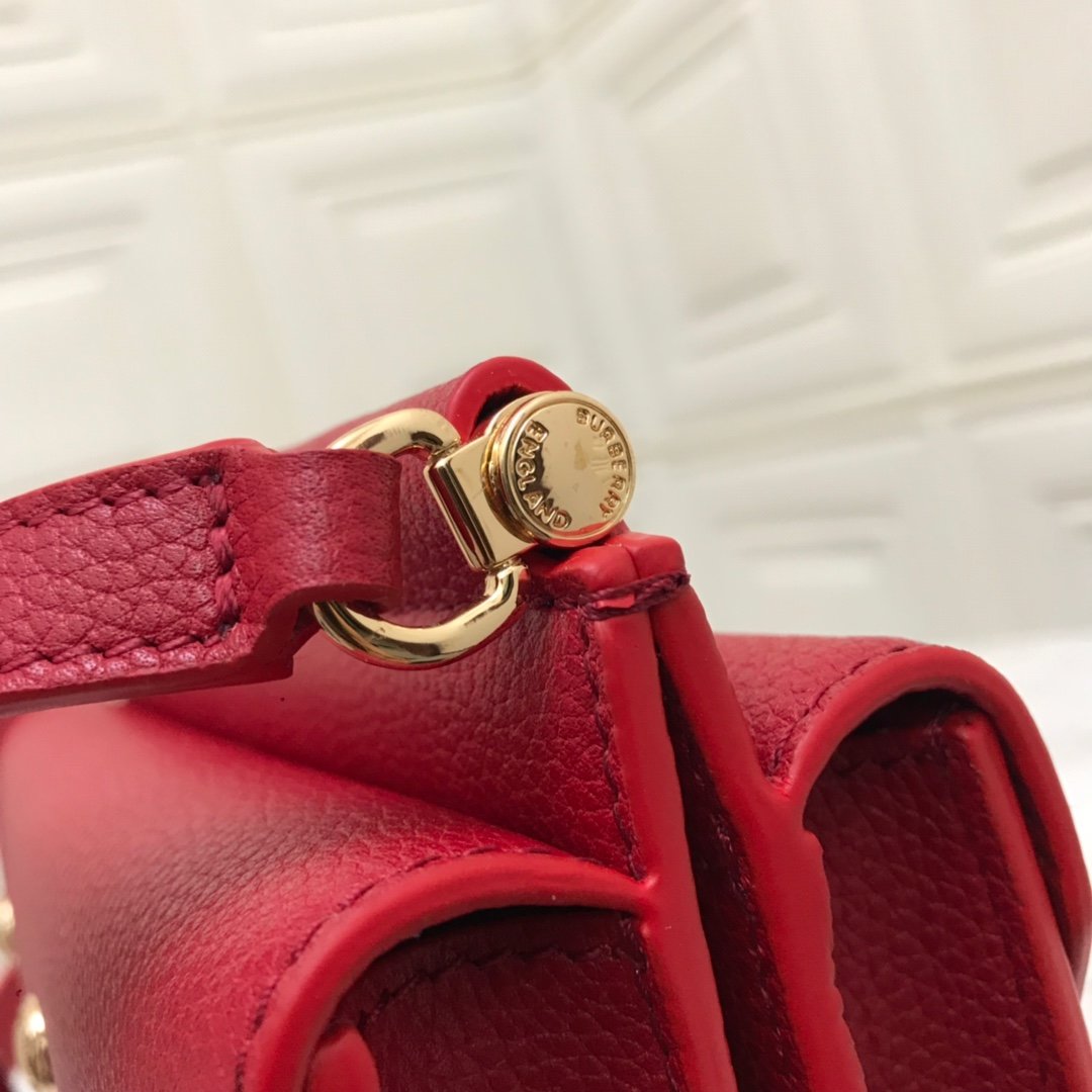 Mini Horseferry Title Bag with Pocket Detail Red High