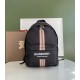 Logo and Icon Stripe Print Backpack High