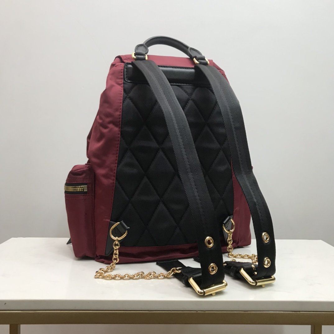 Burberry Rucksack Backpack Burgundy High