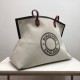 Large Logo Graphic Cotton Canvas Society Tote Natural High