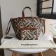 Mini Monogram Print E-canvas Beach Tote Dark Beige High