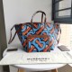 Mini Monogram Print E-canvas Beach Tote Bright cobalt High