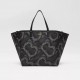 Mini Monogram Print E-canvas Beach Tote Graphite High