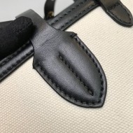 The Medium Soft Cotton Canvas Belt Bag Black High