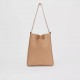 Small Leather Basket Bag Camel High