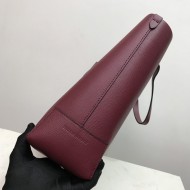 Burberry Leather Tote Burgundy High