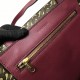 Burberry Leather Tote Burgundy High