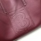 Burberry Leather Tote Burgundy High