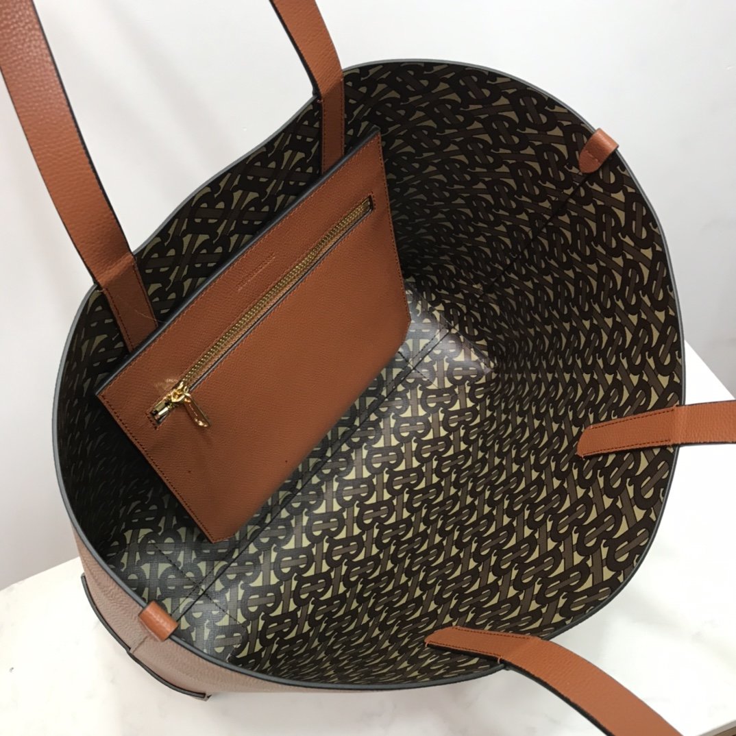 Burberry Leather Tote Brown High