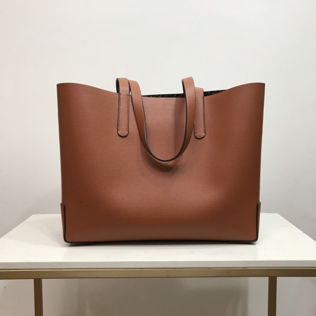 Burberry Leather Tote Brown High