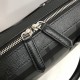 London Check and Leather Briefcase Black High