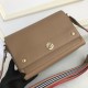 Grainy Leather Note Crossbody Bag Honey High