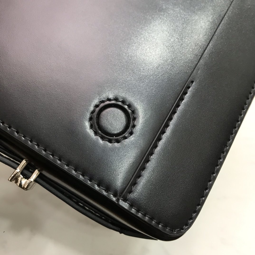 Small Leather Grace Bag Black Logo Print High