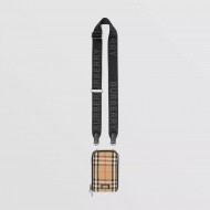 Vintage Check Phone Case with Detachable Strap Archive Beige High