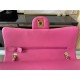 Medium CLASSIC HANDBAG Lambskin Fuchsia Gold Metal A