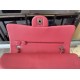 Medium CLASSIC HANDBAG Lambskin Rose Red Silver Metal A