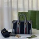 Gucci Mini canvas top handle bag 715771 Grey/Black High