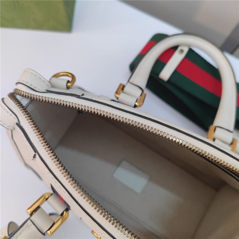 Gucci Mini canvas top handle bag 715771 White High