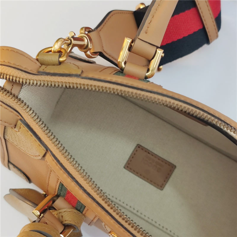 Gucci Mini canvas top handle bag 715771 Brown High