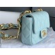 MINI FLAP BAG AS3213 Lambskin & Gold-Tone Metal Blue A