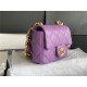 MINI FLAP BAG AS3213 Lambskin & Gold-Tone Metal Purple A