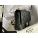 SMALL FLAP BAG AS3214 Lambskin & Gold-Tone Metal Black A