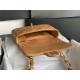 SMALL FLAP BAG AS3214 Lambskin & Gold-Tone Metal Caramel A