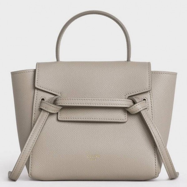 Celine Pico Belt Bag In Light Taupe Grained Calfskin High