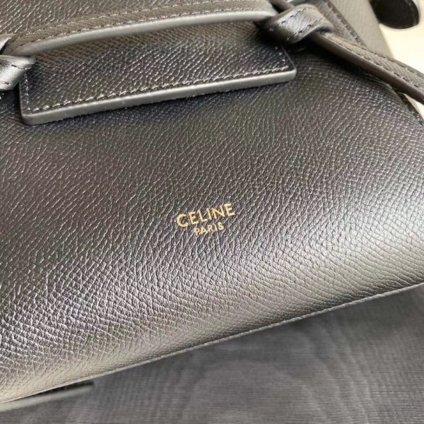 Celine Pico Belt Bag In Black Grained Calfskin High