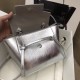 Celine Nano Belt Bag In Silver Lambskin High