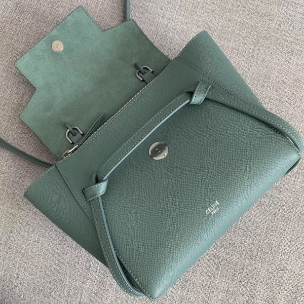 Celine Nano Belt Bag In Celadon Grained Calfskin High