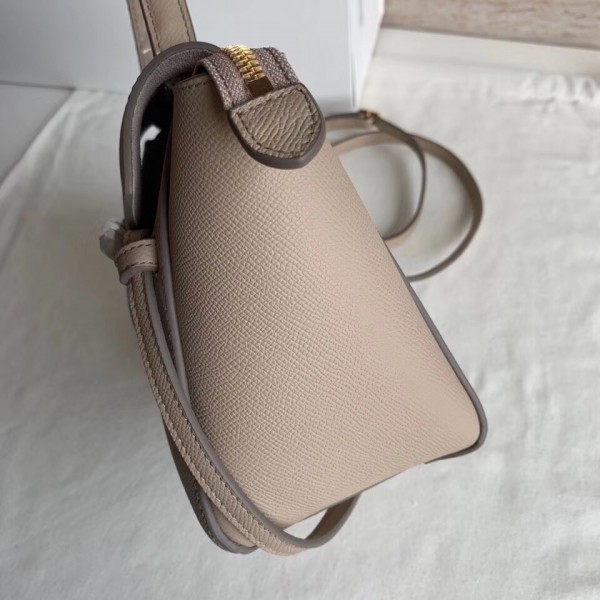 Celine Nano Belt Bag In Light Taupe Grained Calfskin High