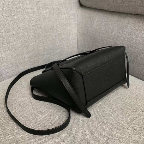 Celine Micro Belt Bag In Black Grained Calfskin High