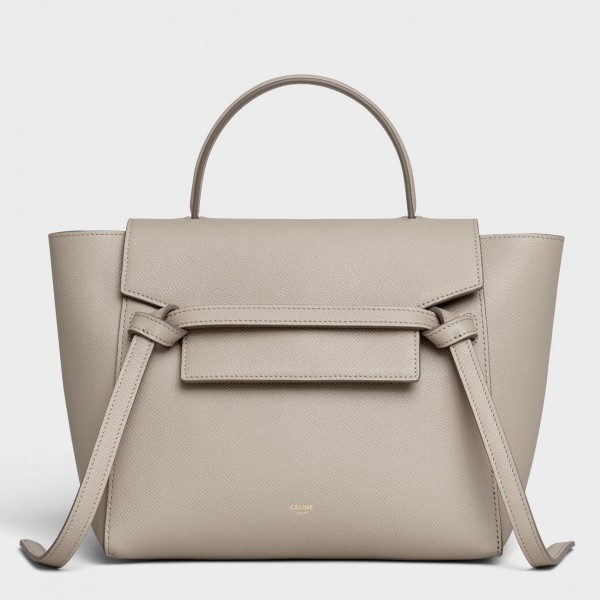 Celine Micro Belt Bag In Light taupe Grained Calfskin High