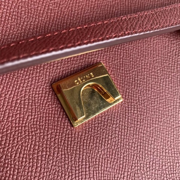 Celine Micro Belt Bag In Light Burgundy Grained Calfskin High